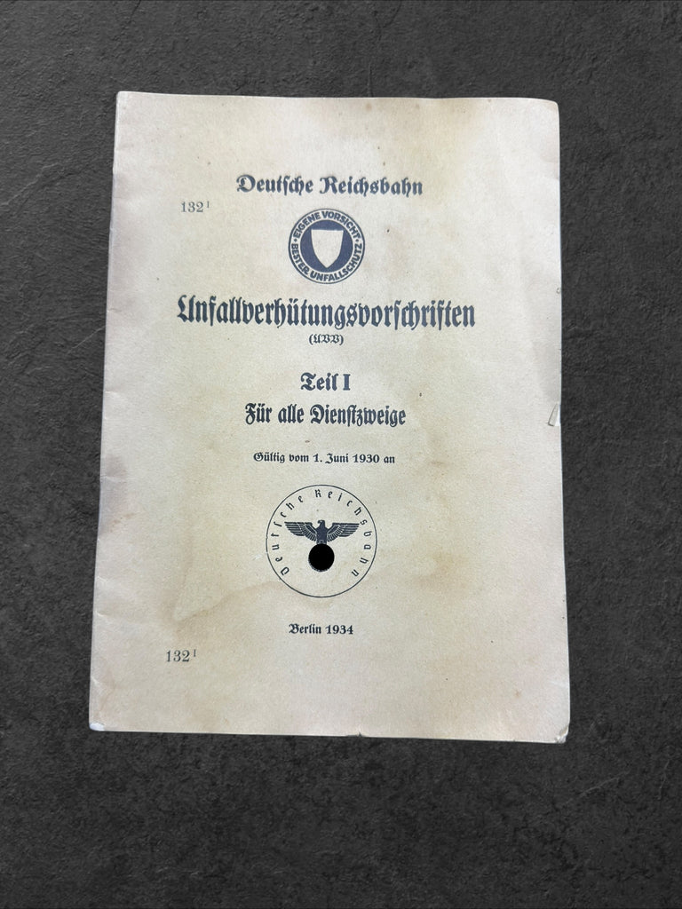 Deutsche Reichsbahn "Unfallverhütungsvorschriften"