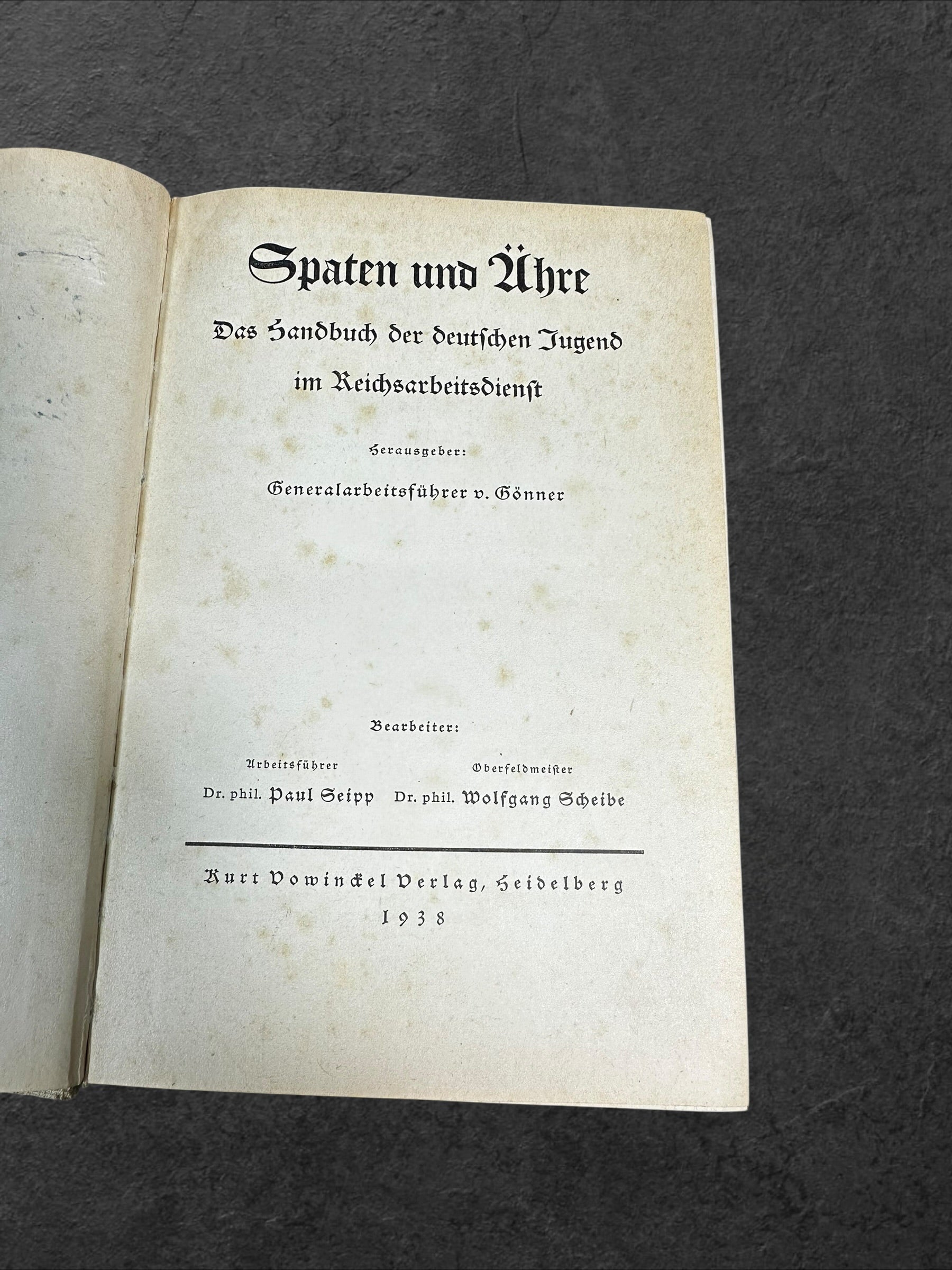 Buch "Spaten und Ähre"