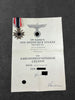 Kriegsverdienstkreuz 2.Klasse mit Schwertern und Verleihungsurkunde