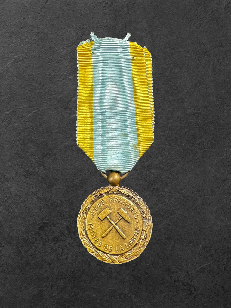 Frankreich Medaille der Saar-Minen Ehre und Arbeit 1933