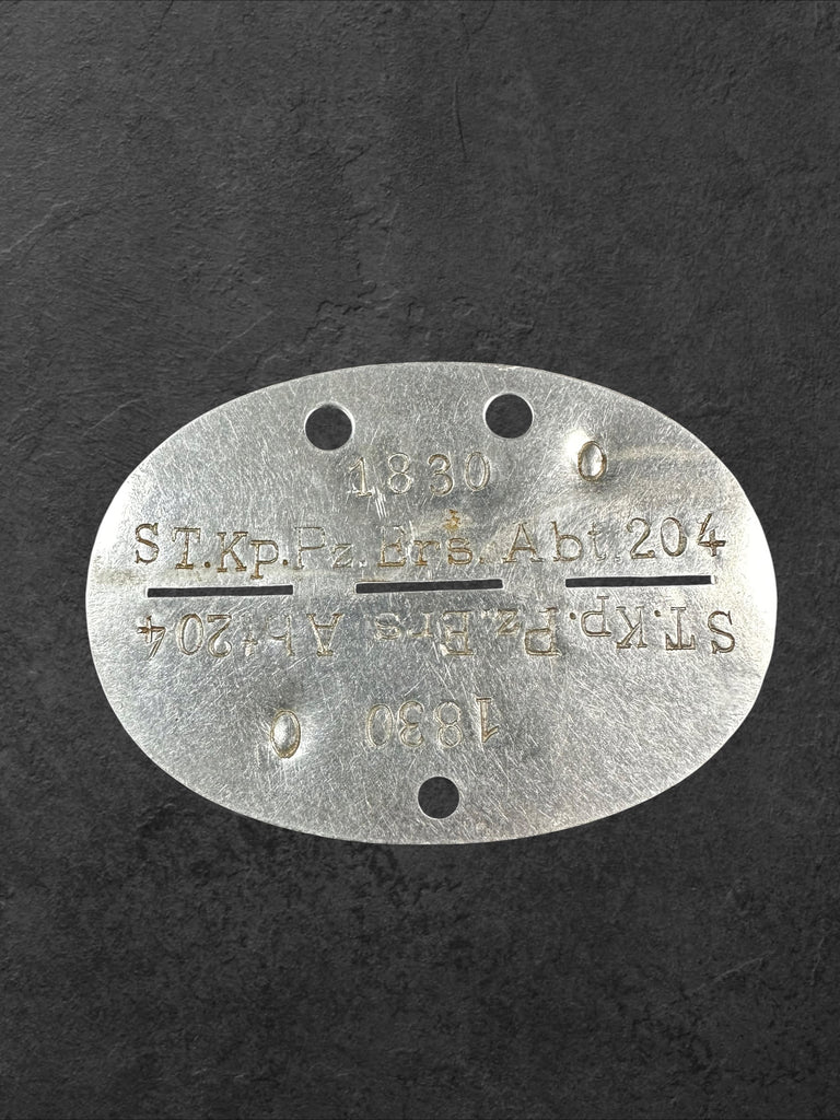 Erkennungsmarke der St.Kp.Pz. Ers.Abt. 204