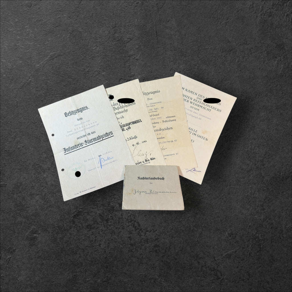 Nachlass des Oberjäger Paul Zimmermann Geb.Jg.Rgt.98