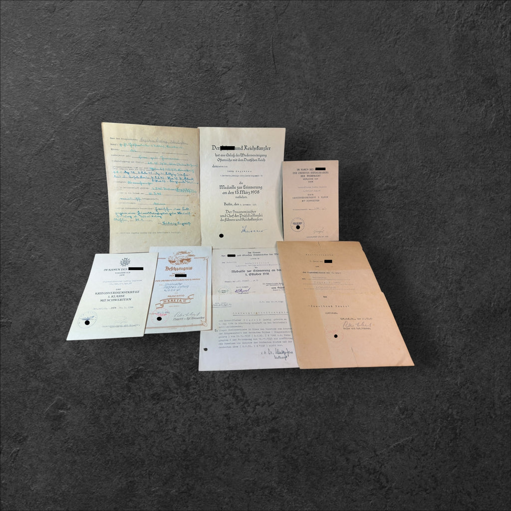 Urkundennachlass des Oberwachtmeisters Ludwig Kegreiss vom II./Geb.Art.Rgt.95