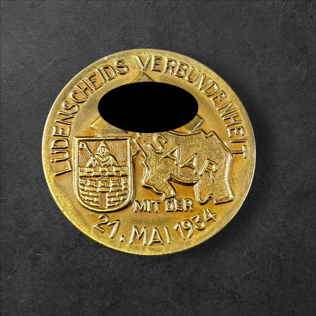 Erinnerungsabzeichen "Lüdenscheids Verbundenheit mit der SAAR"