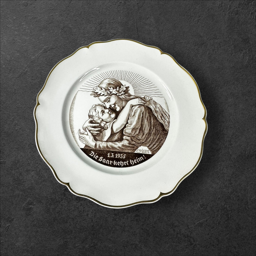 Erinnerungsteller "Die Saar kehrt heim"