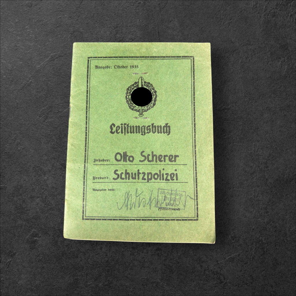 Leistungsbuch der Schutzpolizei