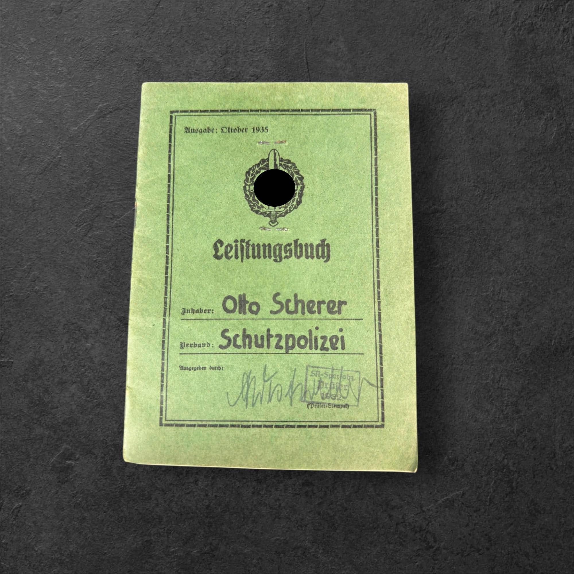 Leistungsbuch der Schutzpolizei