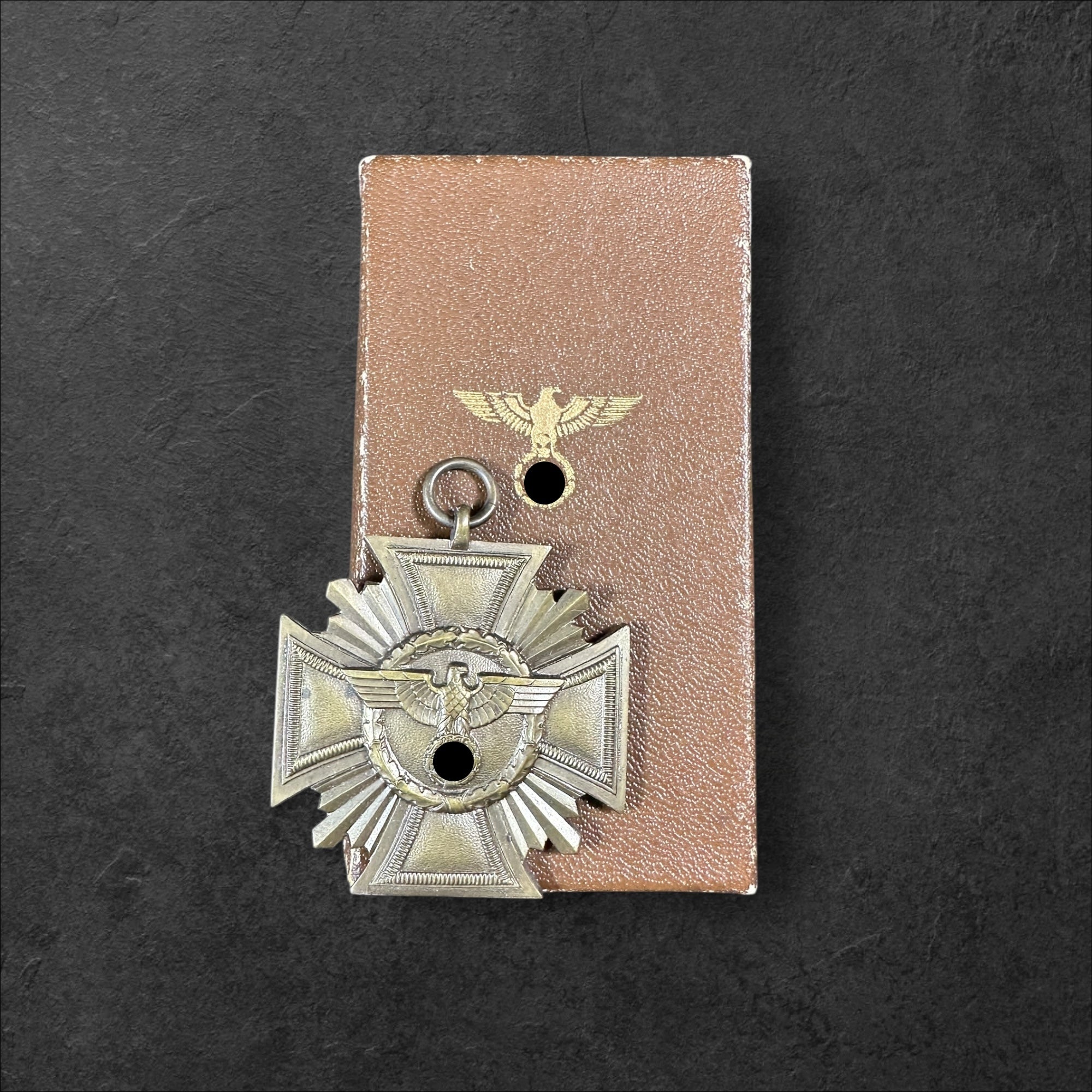NSDAP Dienstauzeichnung 1.Stufe in bronze in Verleihungsschachtel