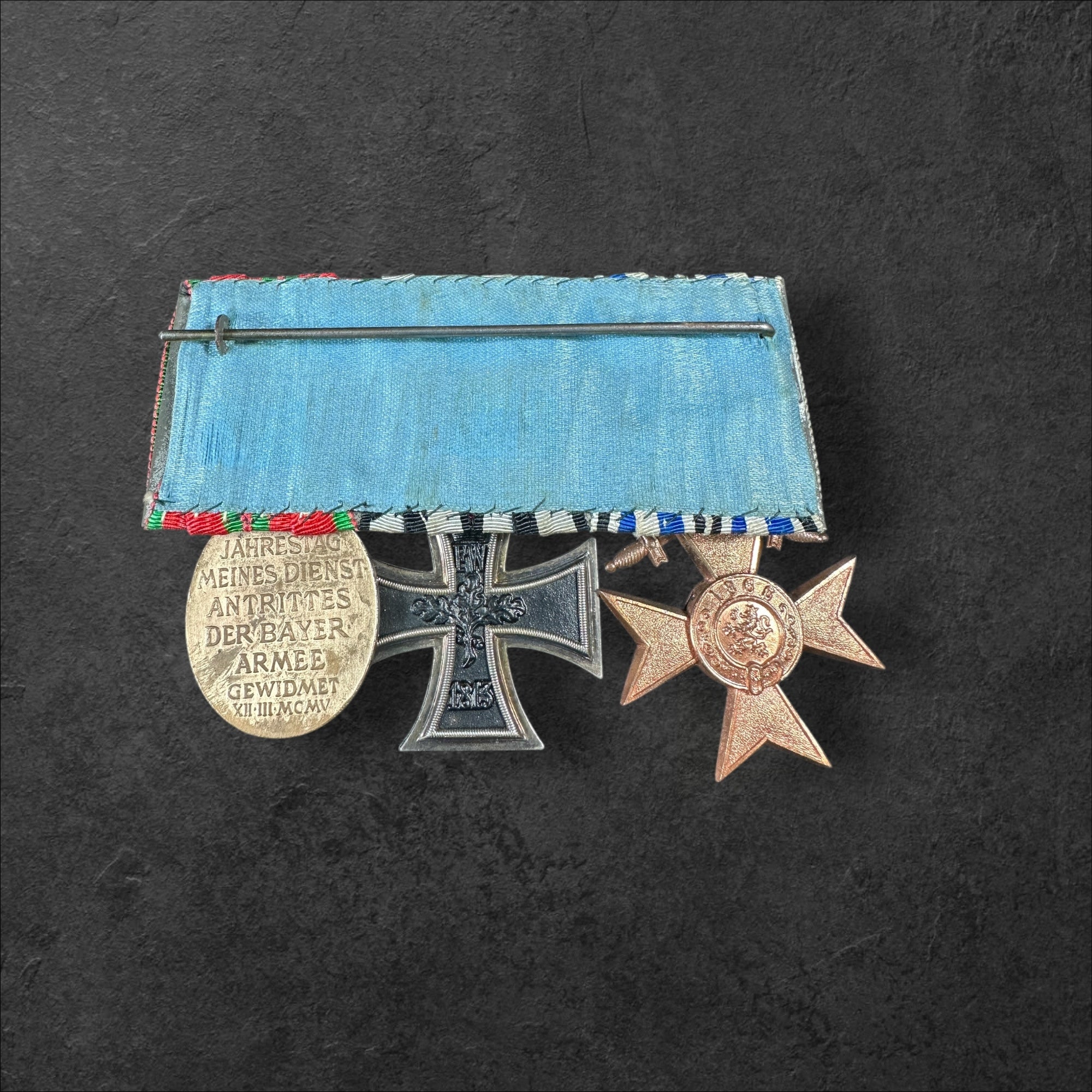 3er Ordensspange mit MVK, EK2 und Luitpoldmedaille