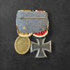 2er Ordensspange mit Eisernen Kreuz 2.Klasse 1938 und Westwallmedaille