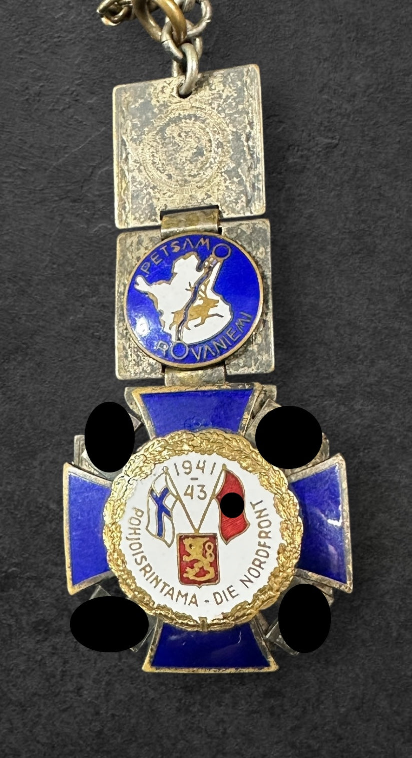 Finnisch-Deutsches Nordfront Kreuz 1941-1943 mit Petsamo-Rovaniemi Abzeichen