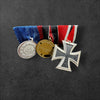 3er Ordensspange mit Eisernen Kreuz 2.Klasse, Anschlussmedaille und Dienstauszeichnung